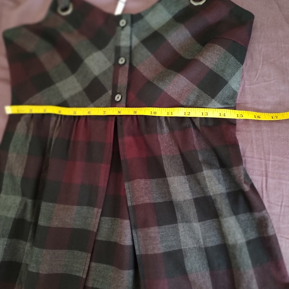 NWT BCBG plaid babydoll open dress - Picture 10 of 11